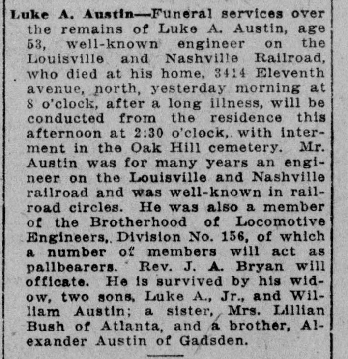 Luke A. Austin obituary